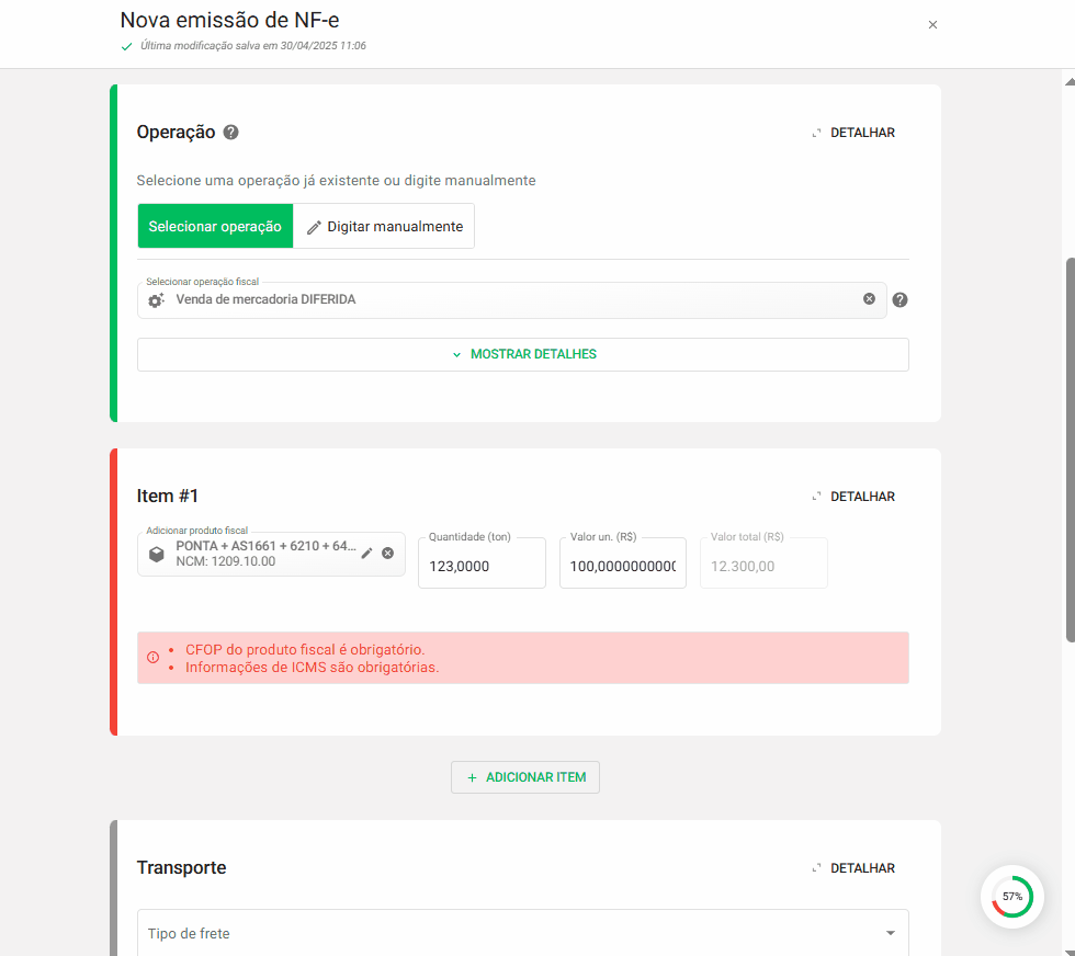 informar cfop manualmente.gif